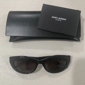 YSL Black Oval/Cat Eye Sunglasses $300